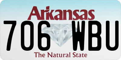AR license plate 706WBU