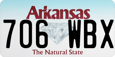 AR license plate 706WBX