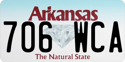 AR license plate 706WCA