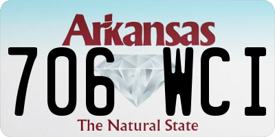 AR license plate 706WCI
