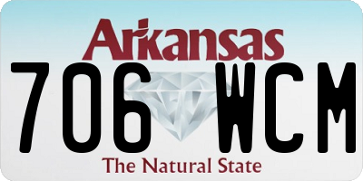 AR license plate 706WCM
