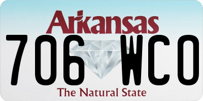 AR license plate 706WCO