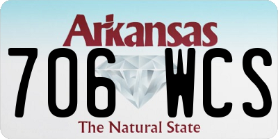 AR license plate 706WCS