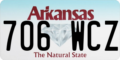 AR license plate 706WCZ