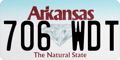AR license plate 706WDT