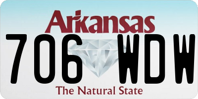 AR license plate 706WDW