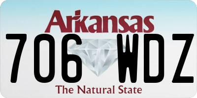 AR license plate 706WDZ