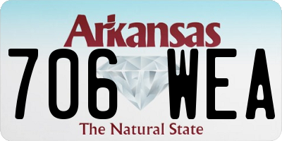 AR license plate 706WEA