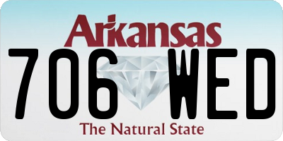 AR license plate 706WED