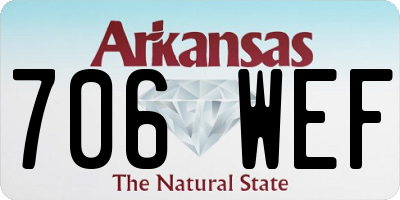 AR license plate 706WEF