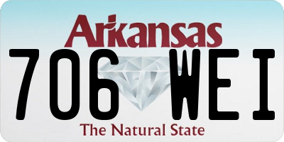 AR license plate 706WEI