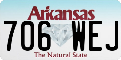 AR license plate 706WEJ