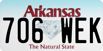 AR license plate 706WEK