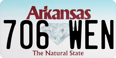 AR license plate 706WEN