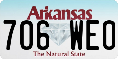 AR license plate 706WEO
