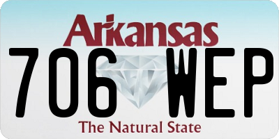 AR license plate 706WEP