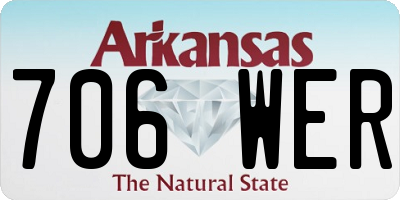 AR license plate 706WER