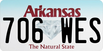 AR license plate 706WES