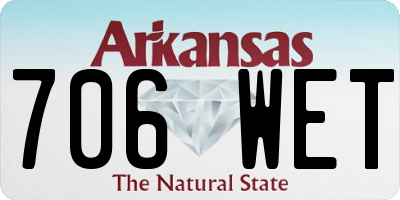 AR license plate 706WET