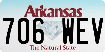 AR license plate 706WEV