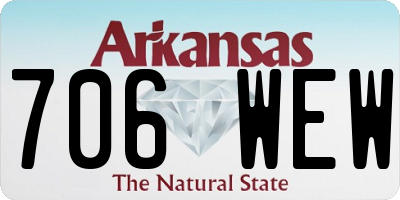 AR license plate 706WEW