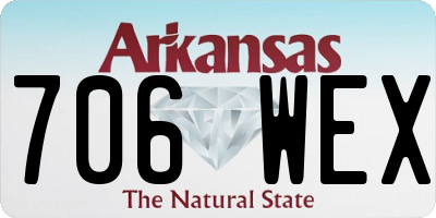 AR license plate 706WEX