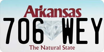 AR license plate 706WEY