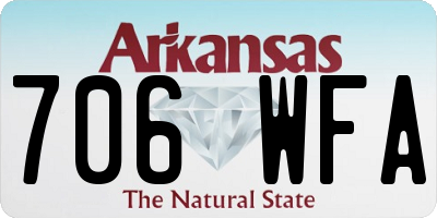 AR license plate 706WFA