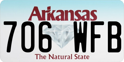 AR license plate 706WFB