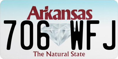 AR license plate 706WFJ