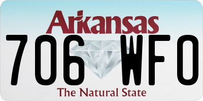 AR license plate 706WFO