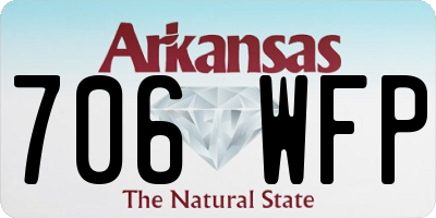 AR license plate 706WFP