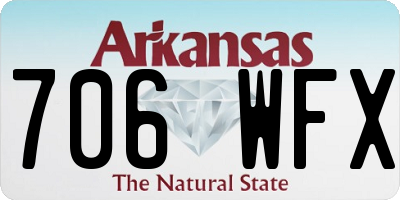 AR license plate 706WFX