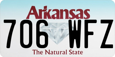 AR license plate 706WFZ