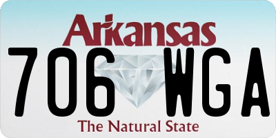AR license plate 706WGA