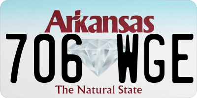 AR license plate 706WGE