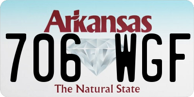 AR license plate 706WGF