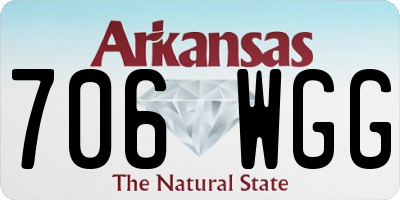 AR license plate 706WGG