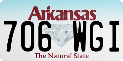 AR license plate 706WGI