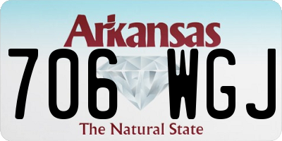 AR license plate 706WGJ