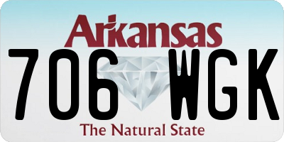 AR license plate 706WGK