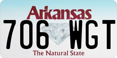 AR license plate 706WGT