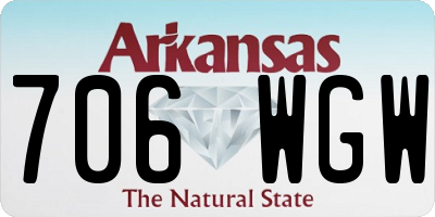 AR license plate 706WGW