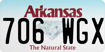 AR license plate 706WGX