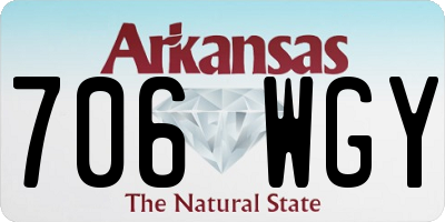 AR license plate 706WGY
