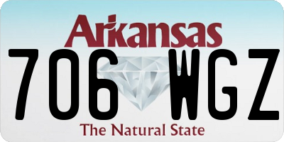 AR license plate 706WGZ