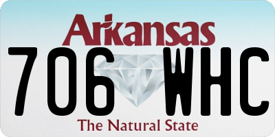 AR license plate 706WHC