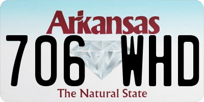 AR license plate 706WHD