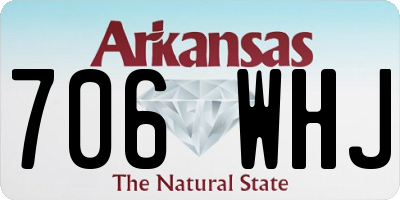 AR license plate 706WHJ