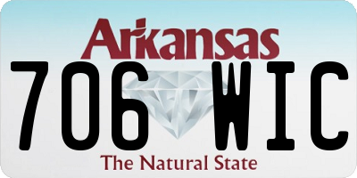 AR license plate 706WIC